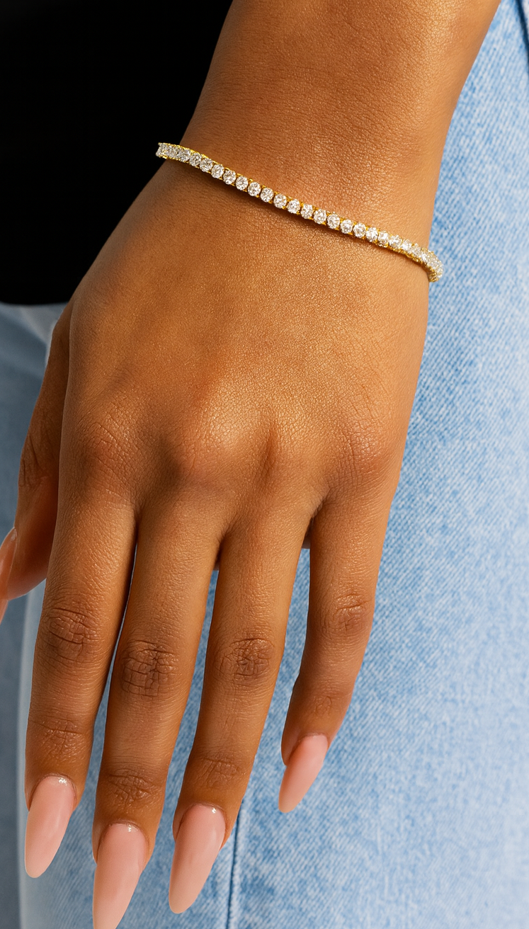 Mini Tennis Bracelet - Gold
