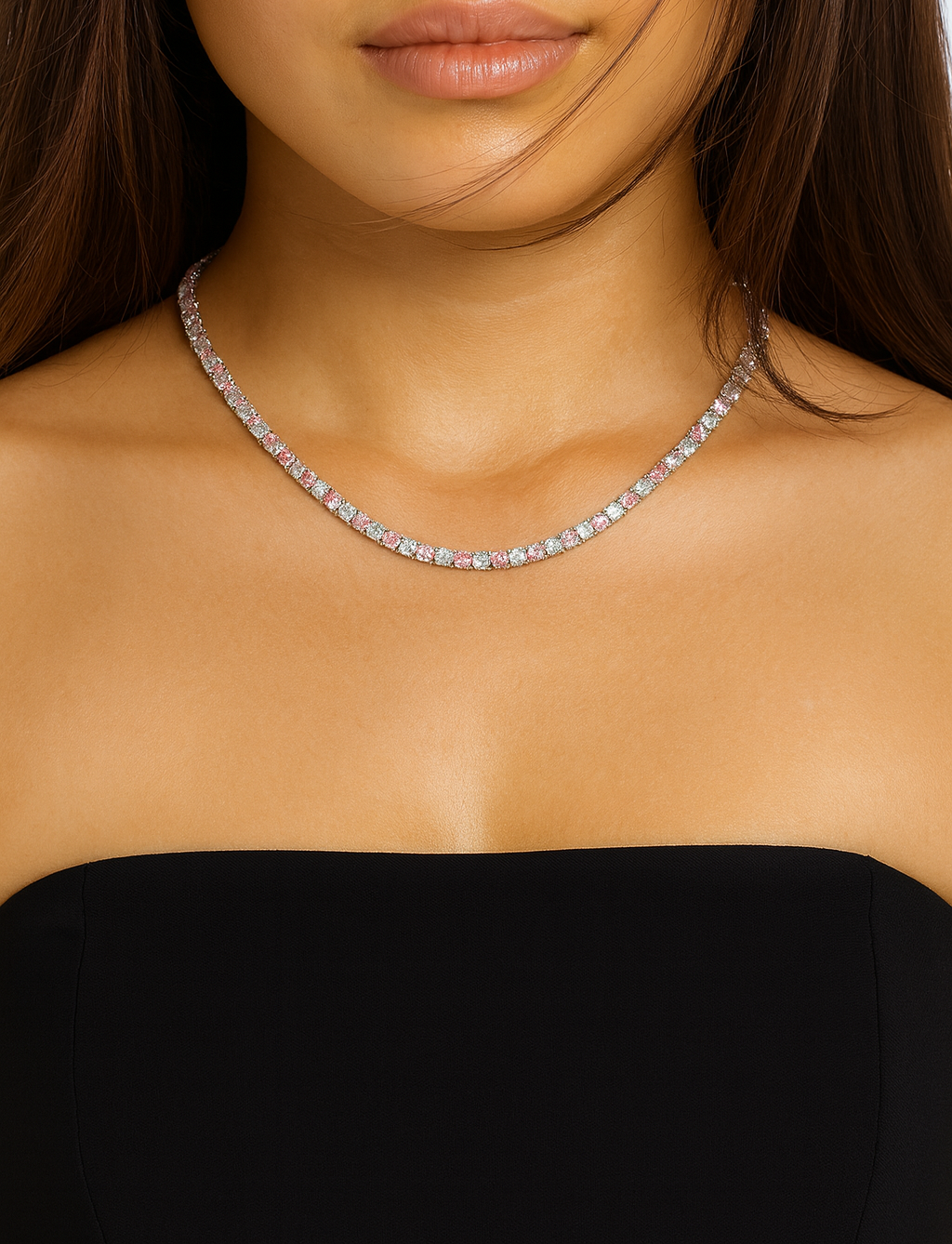 Pink Pop Tennis Chain