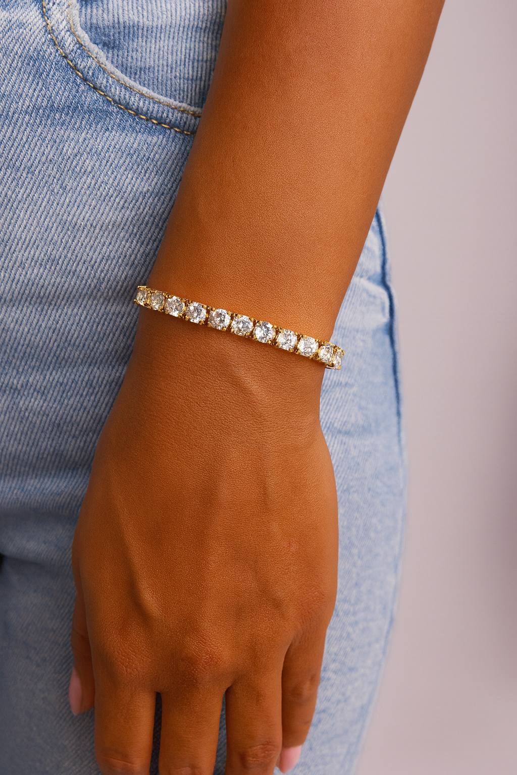 5mm Tennis Bracelet - Gold