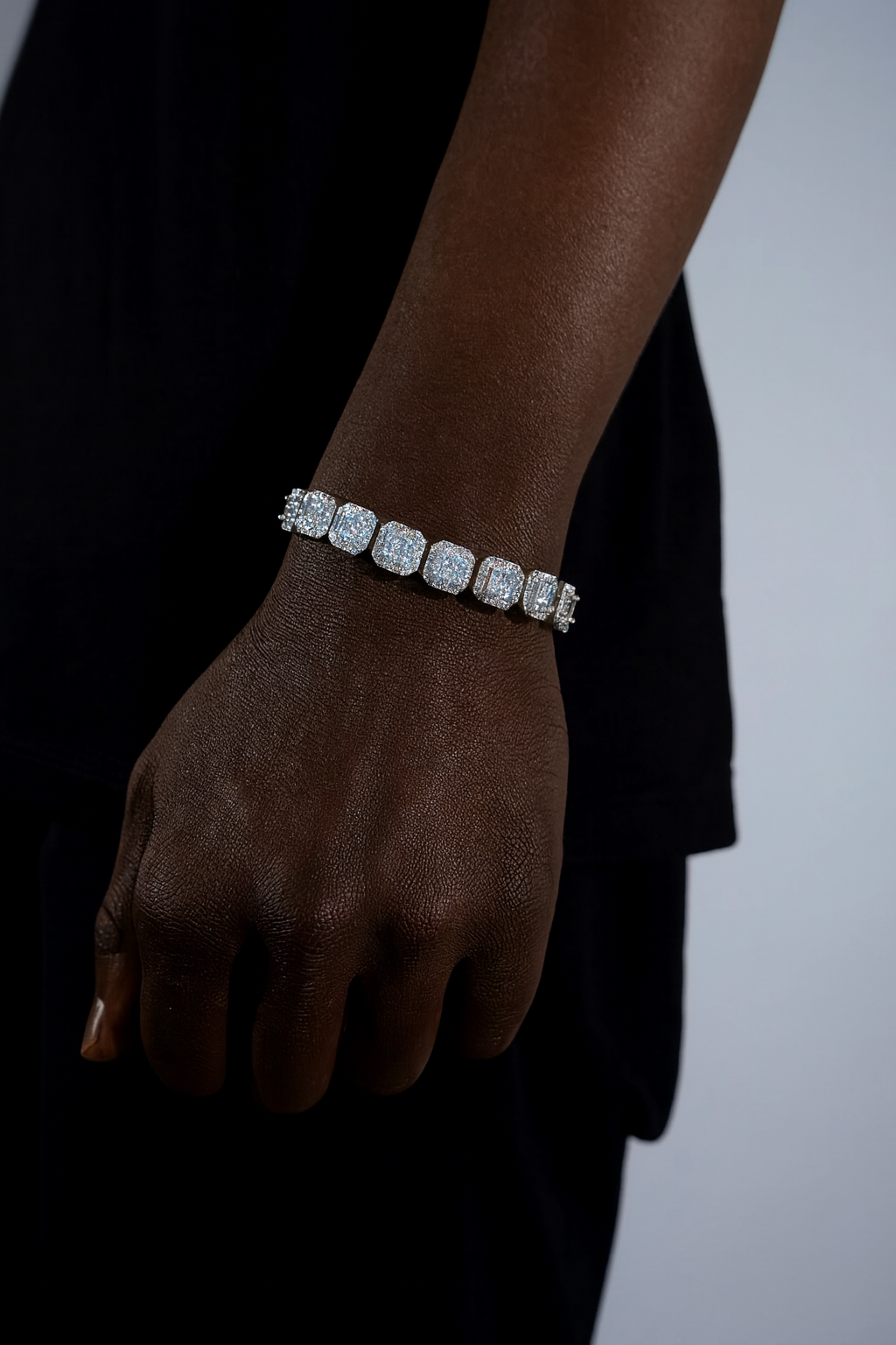 7MM CLUSTERED TENNIS BRACELET
