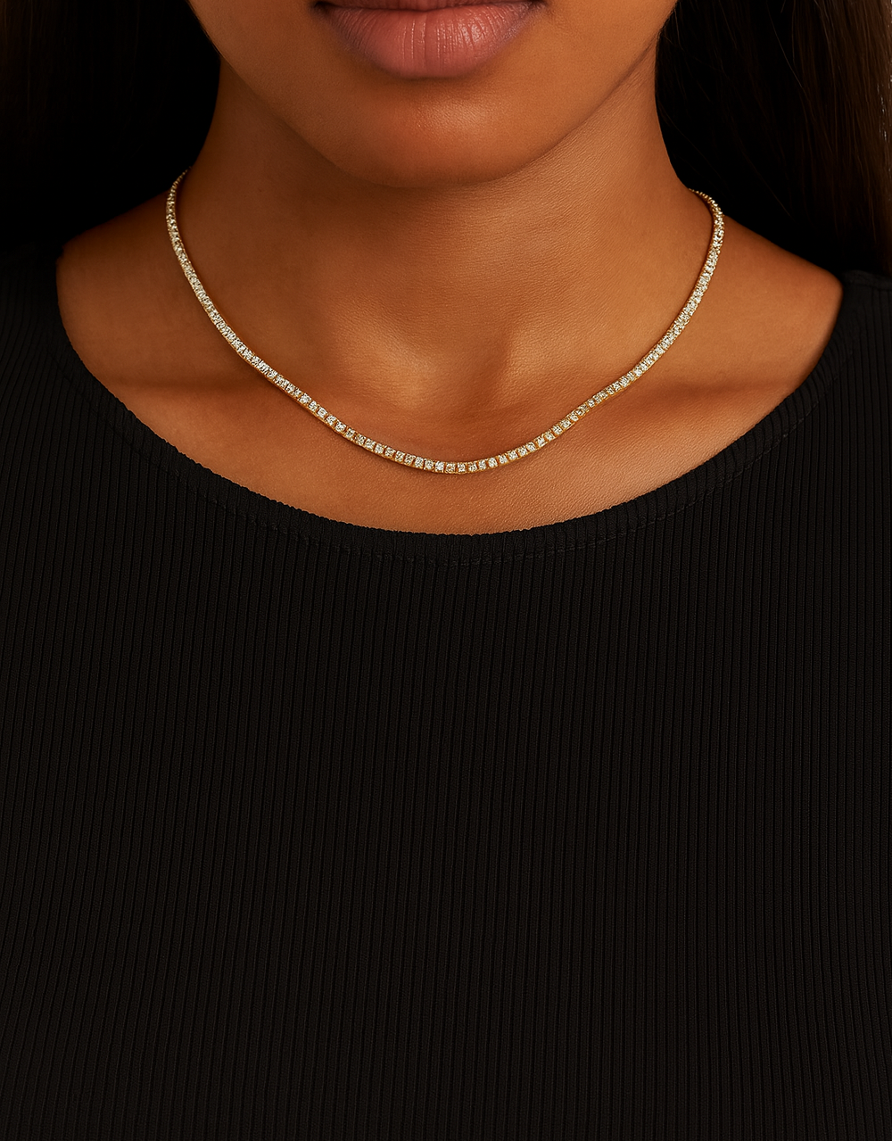 3mm Tennis Chain - Gold