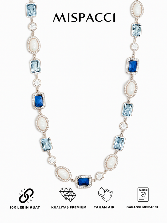 BLUE AND OPAL GEMSTONE CHAIN