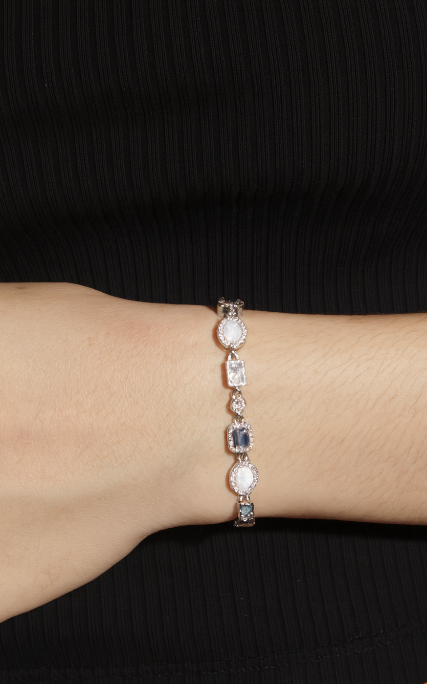 BLUE AND OPAL GEMSTONE BRACELET