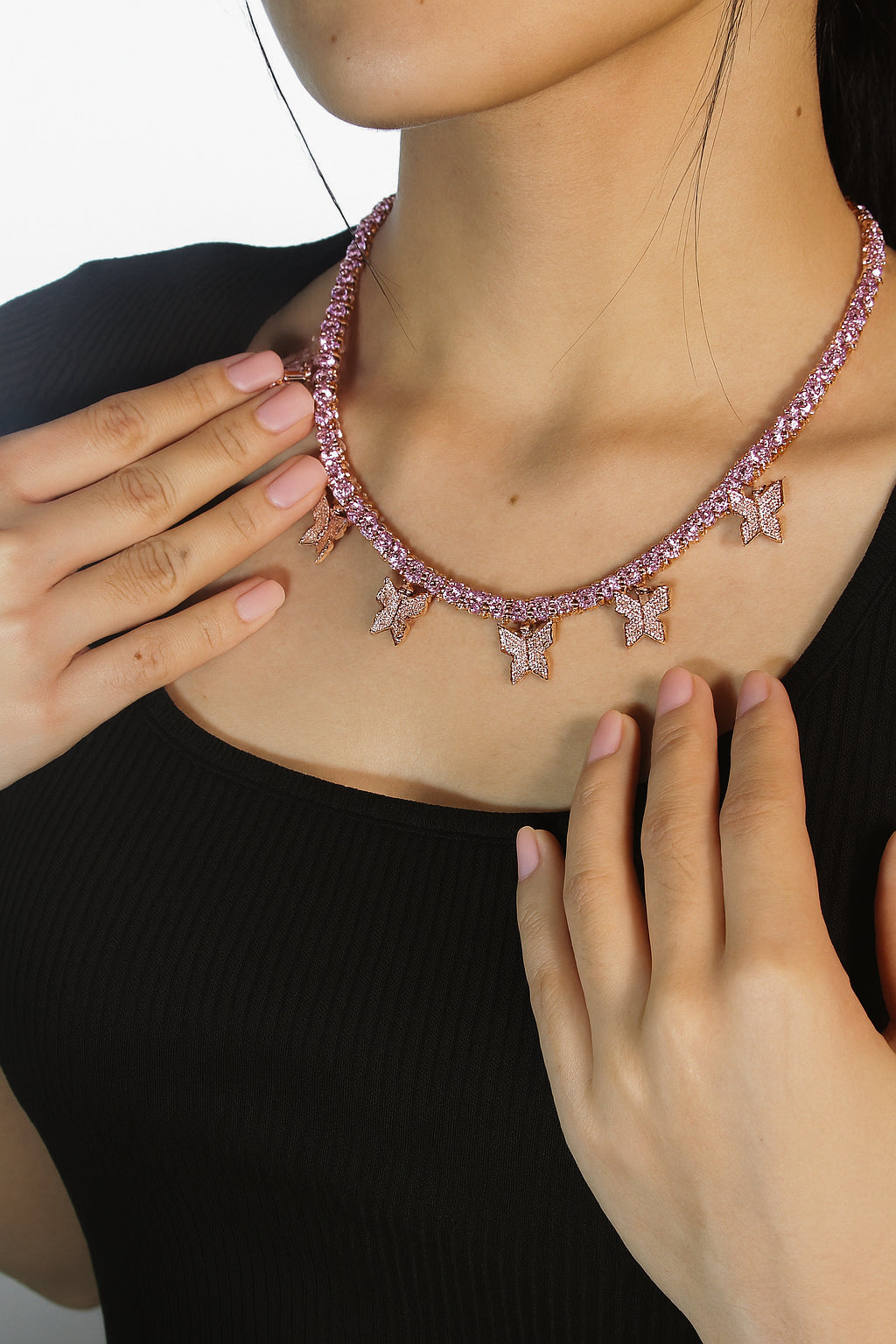 Butterfly Tennis Pink Chain