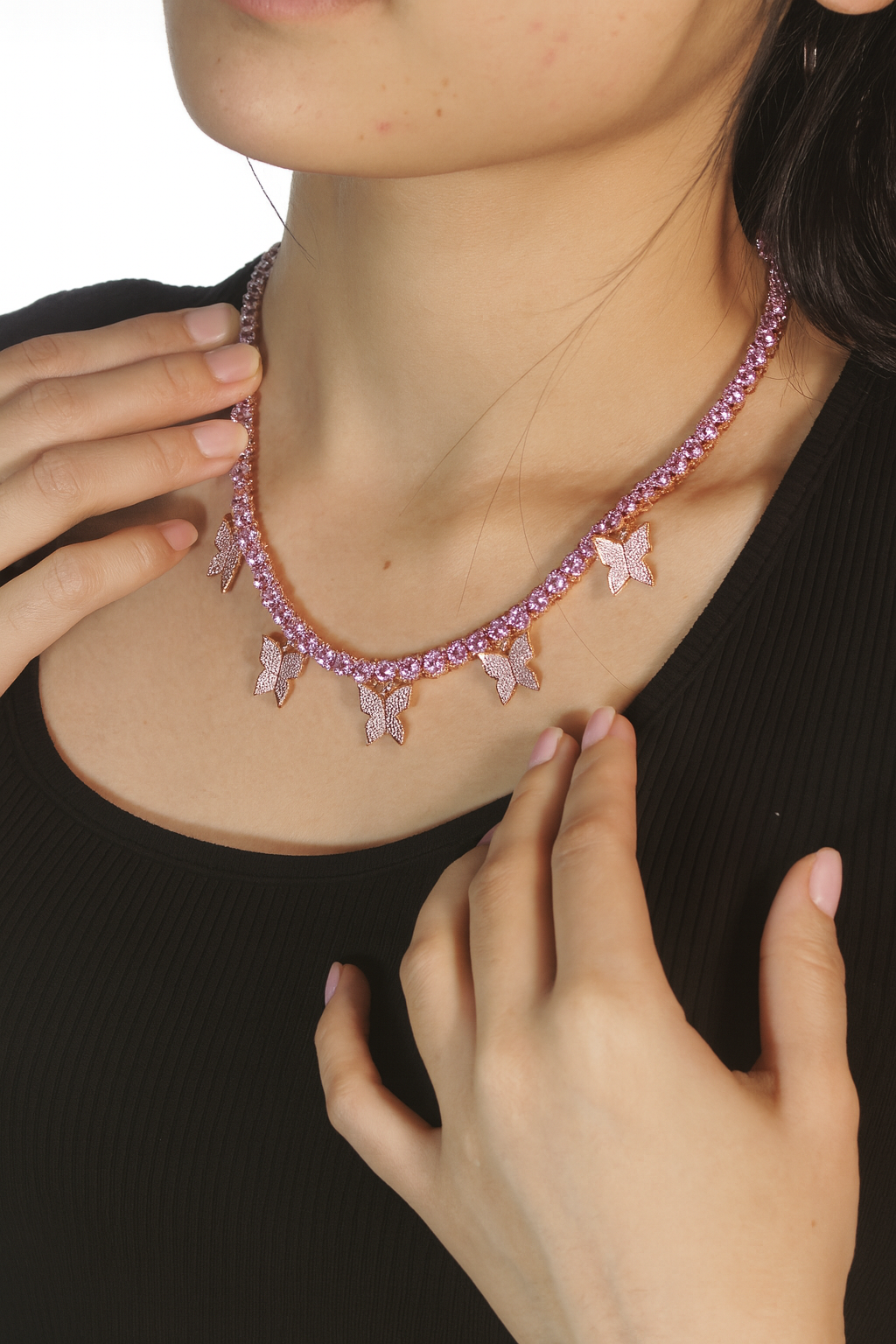 Butterfly Tennis Pink Chain