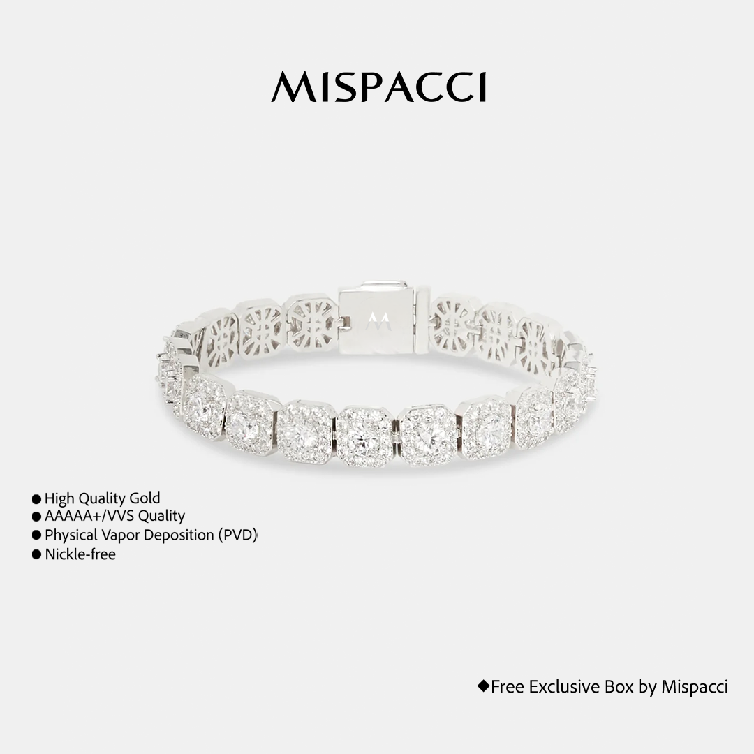 7MM CLUSTERED TENNIS BRACELET