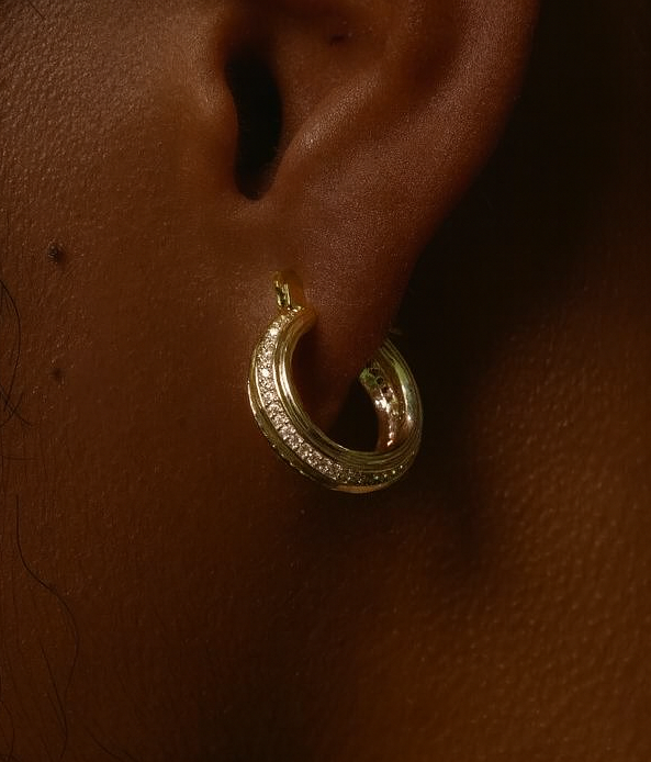 Gold Stud Earrings - Gold