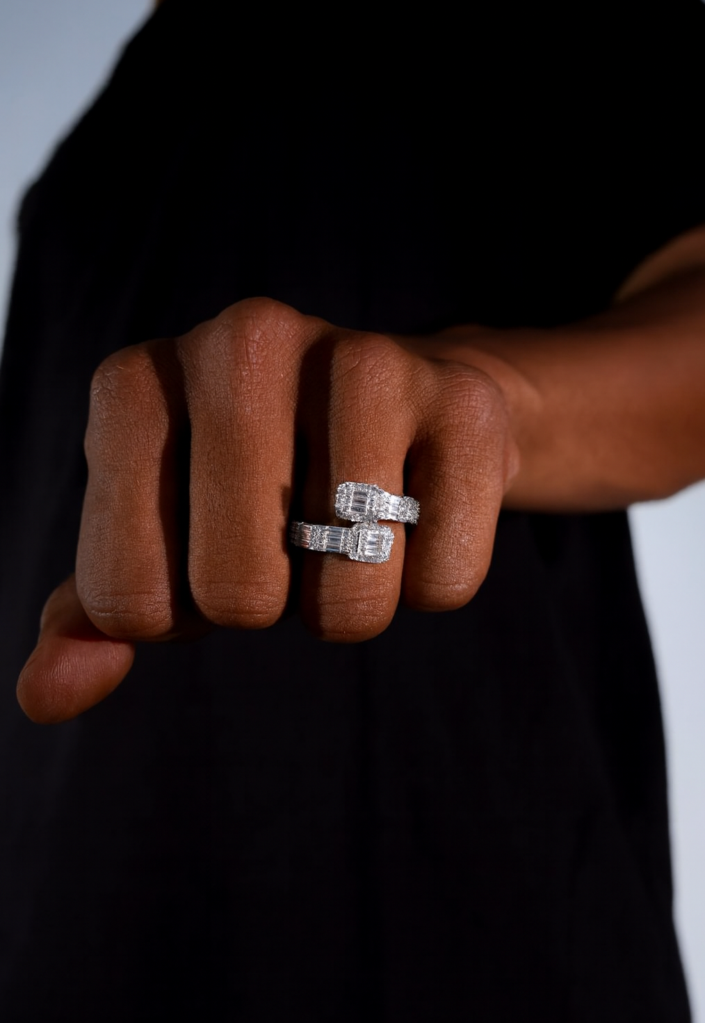 Clustered Baguette Ring