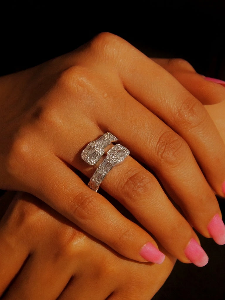 Clustered Baguette Ring
