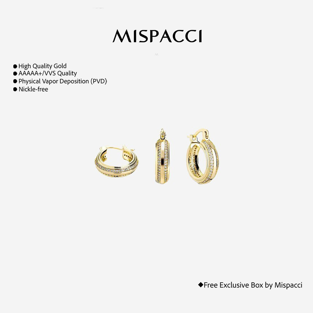 Gold Stud Earrings - Gold