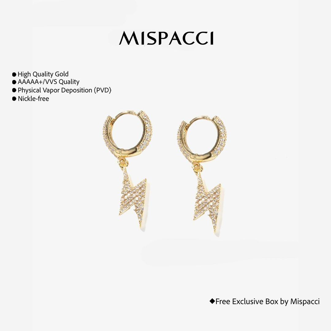 Lightning Earrings - Gold