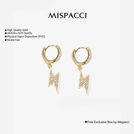 Lightning Earrings - Gold