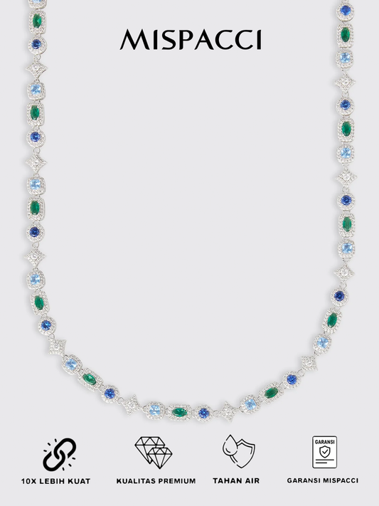 BLUE AND GREEN STARLIGHT GEMSTONE CHAIN