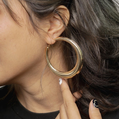 Boujee Hoop Earrings - Rose Gold