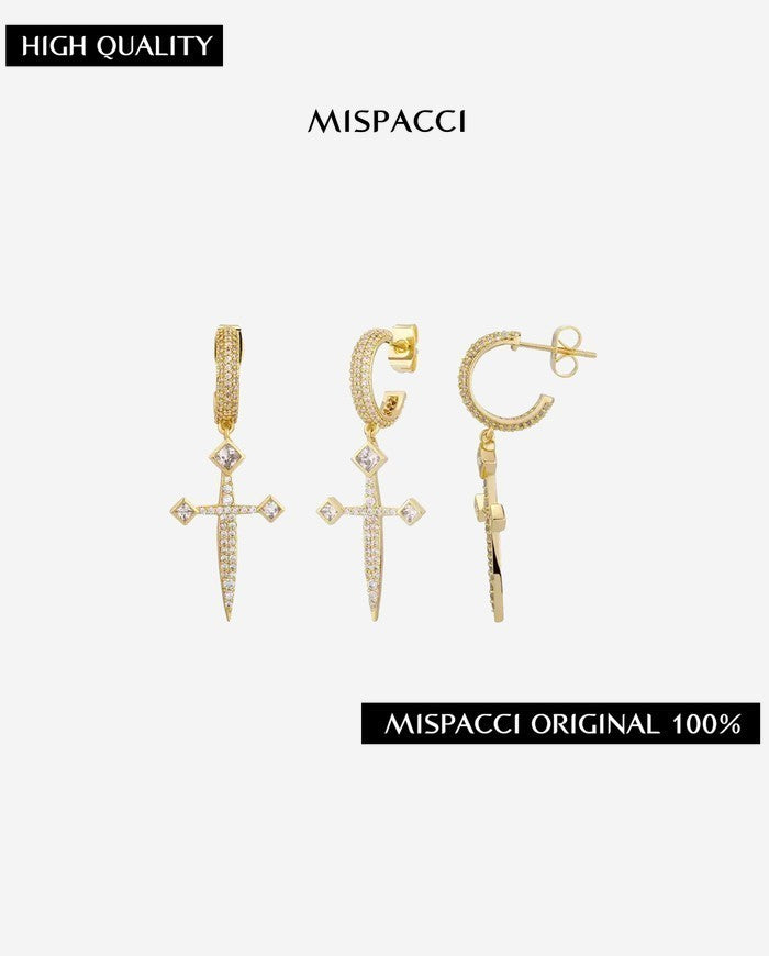 CROSS EARRINGS - GOLD