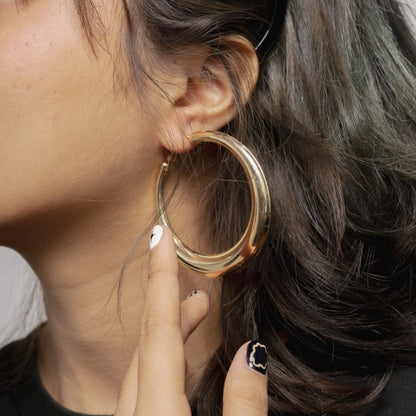 Boujee Hoop Earrings - Rose Gold