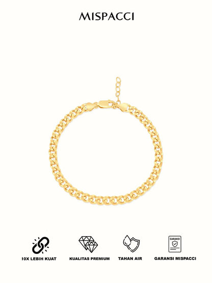 CLEAN CUBAN ANKLET - GOLD