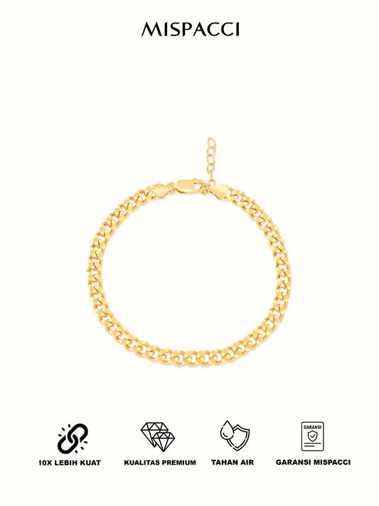 CLEAN CUBAN ANKLET - GOLD