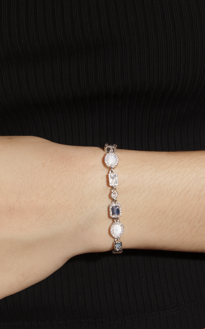 BLUE AND OPAL GEMSTONE BRACELET