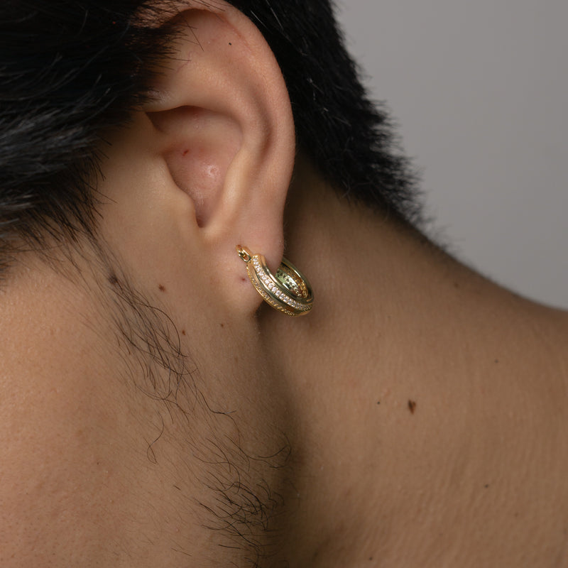 Gold Stud Earrings - Gold