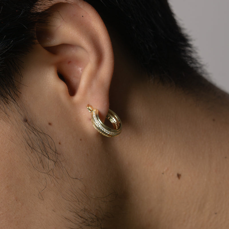 Gold Stud Earrings - Gold