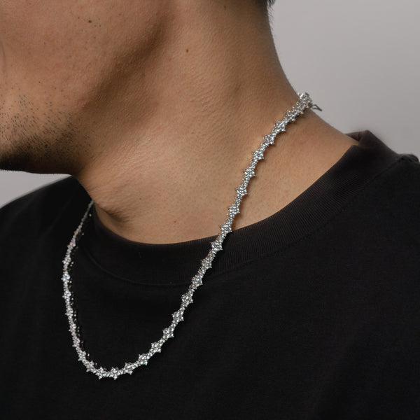 Double Eliptical Chain - White Gold