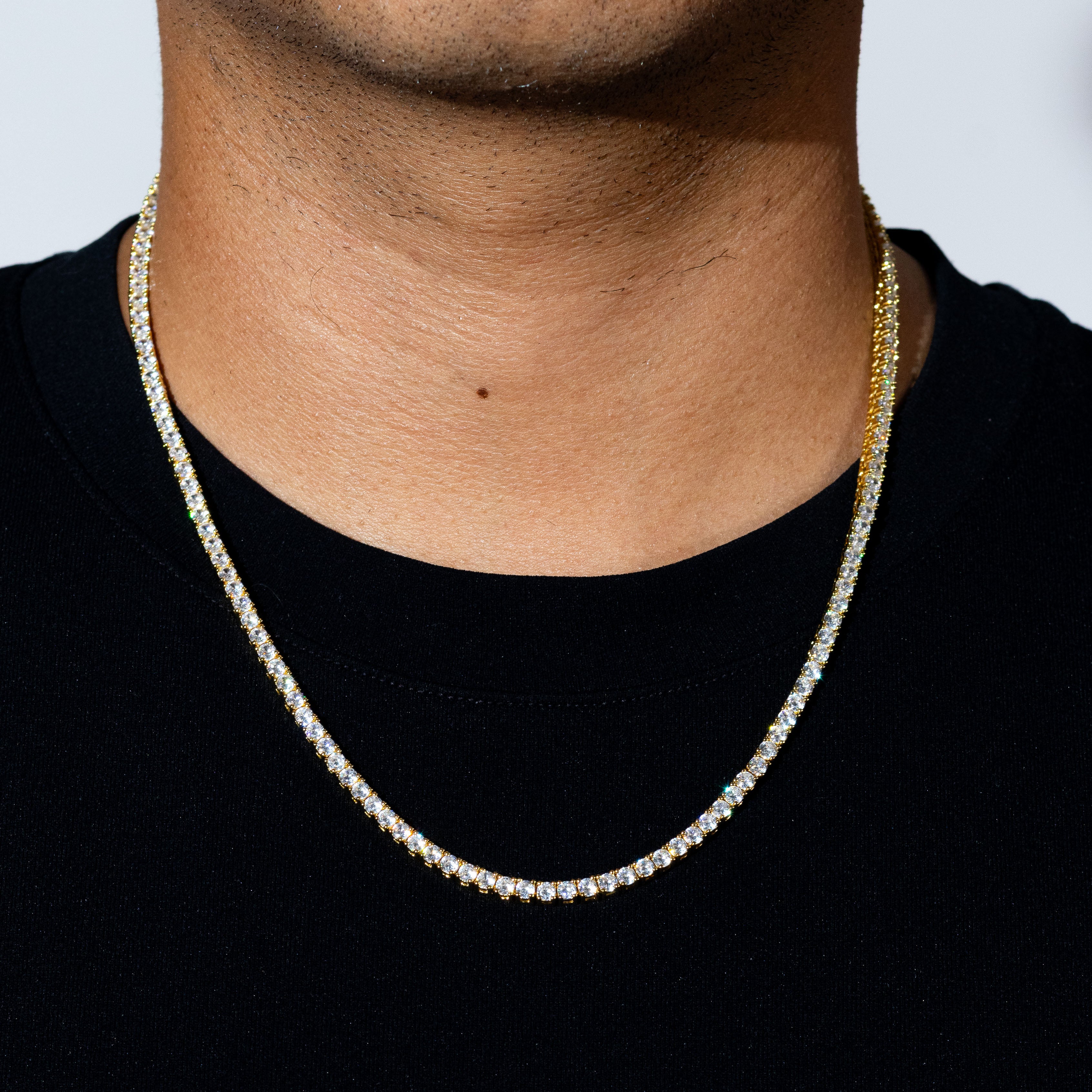 3mm Tennis Chain - Gold