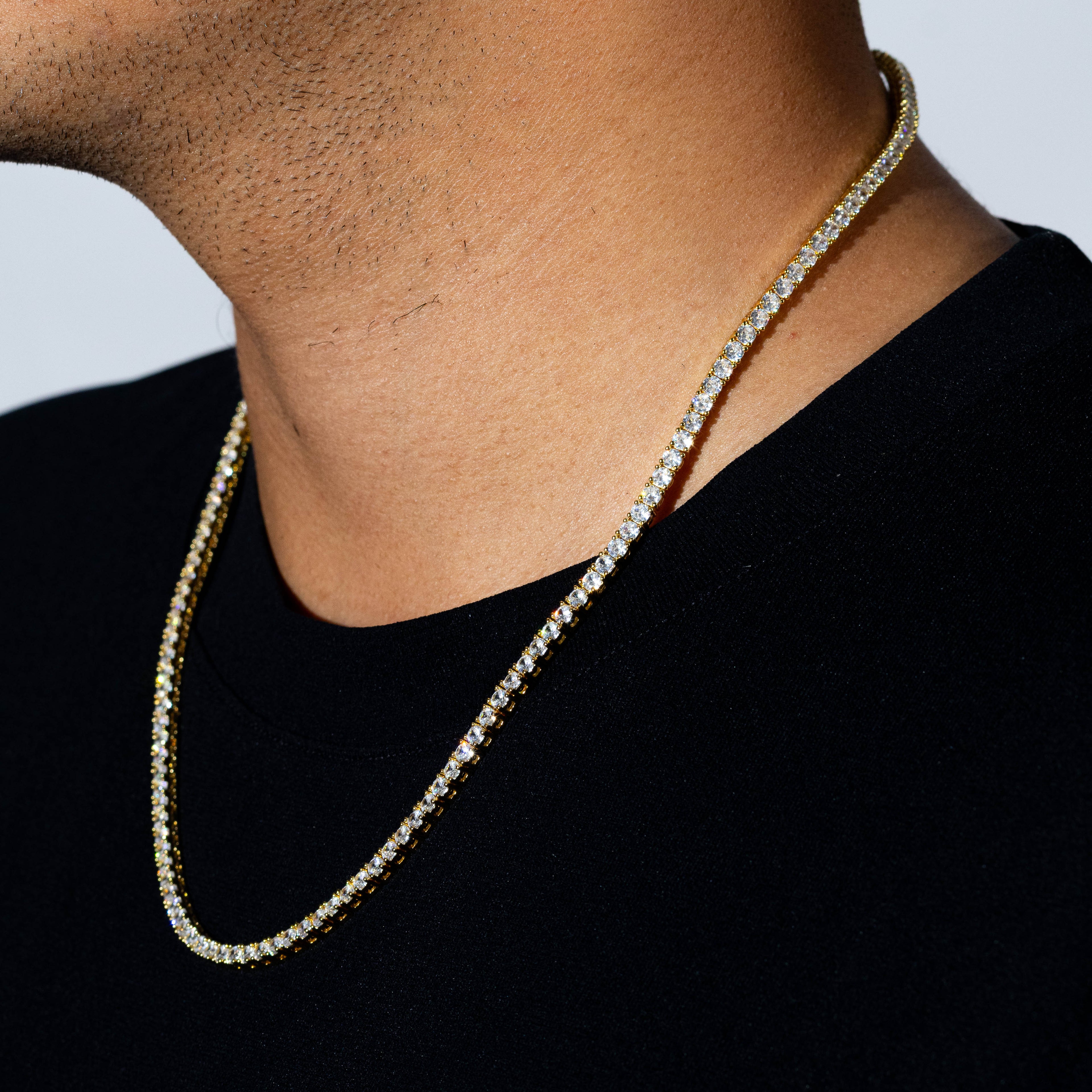 3mm Tennis Chain - Gold