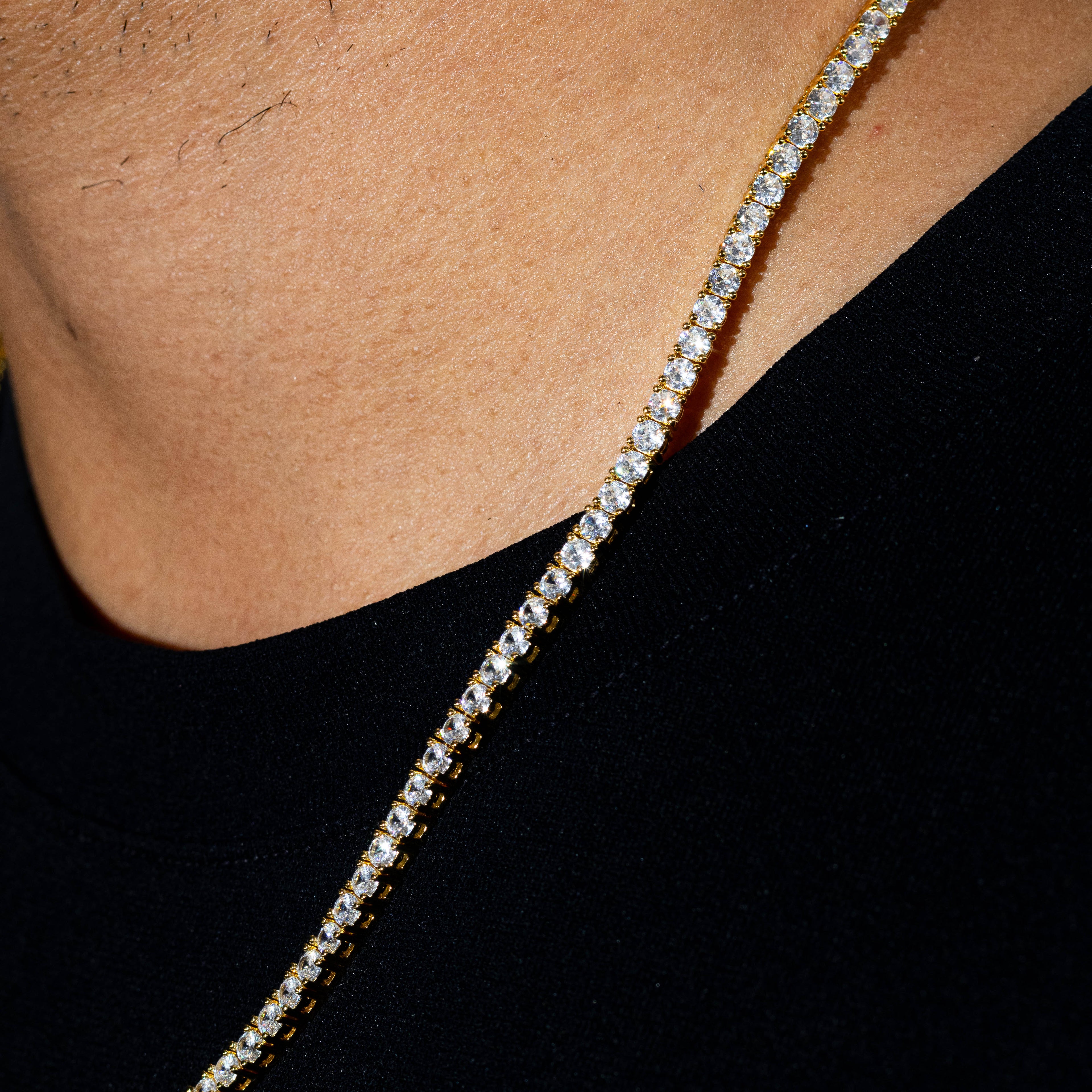 3mm Tennis Chain - Gold