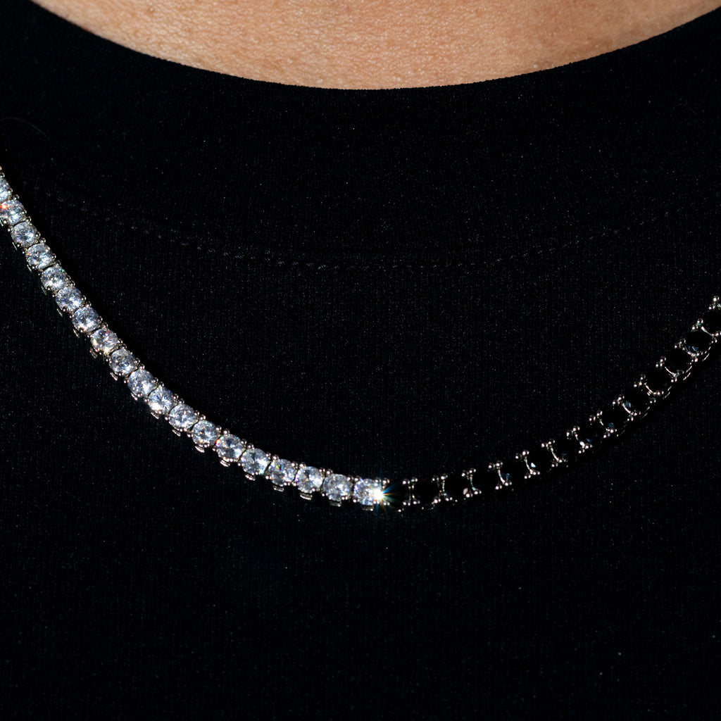 Black and White Tennis Chain