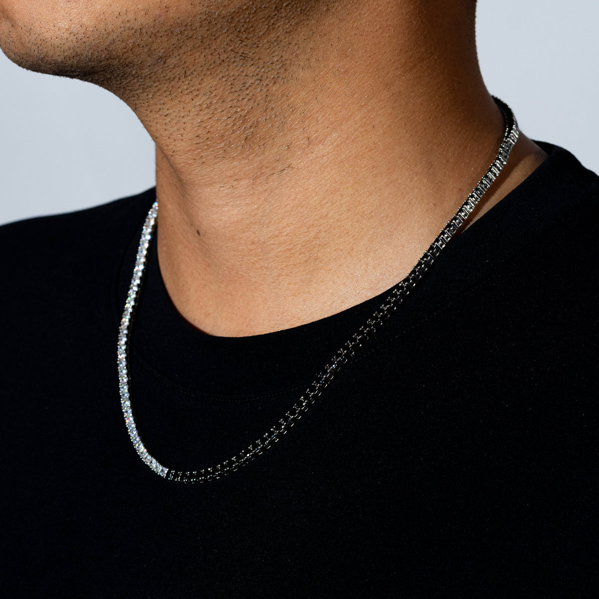Black and White Tennis Chain
