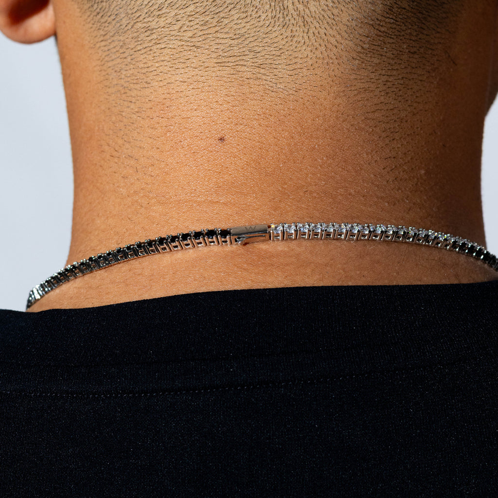 Black and White Tennis Chain