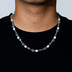 Blue and Opal Gemstone Chain