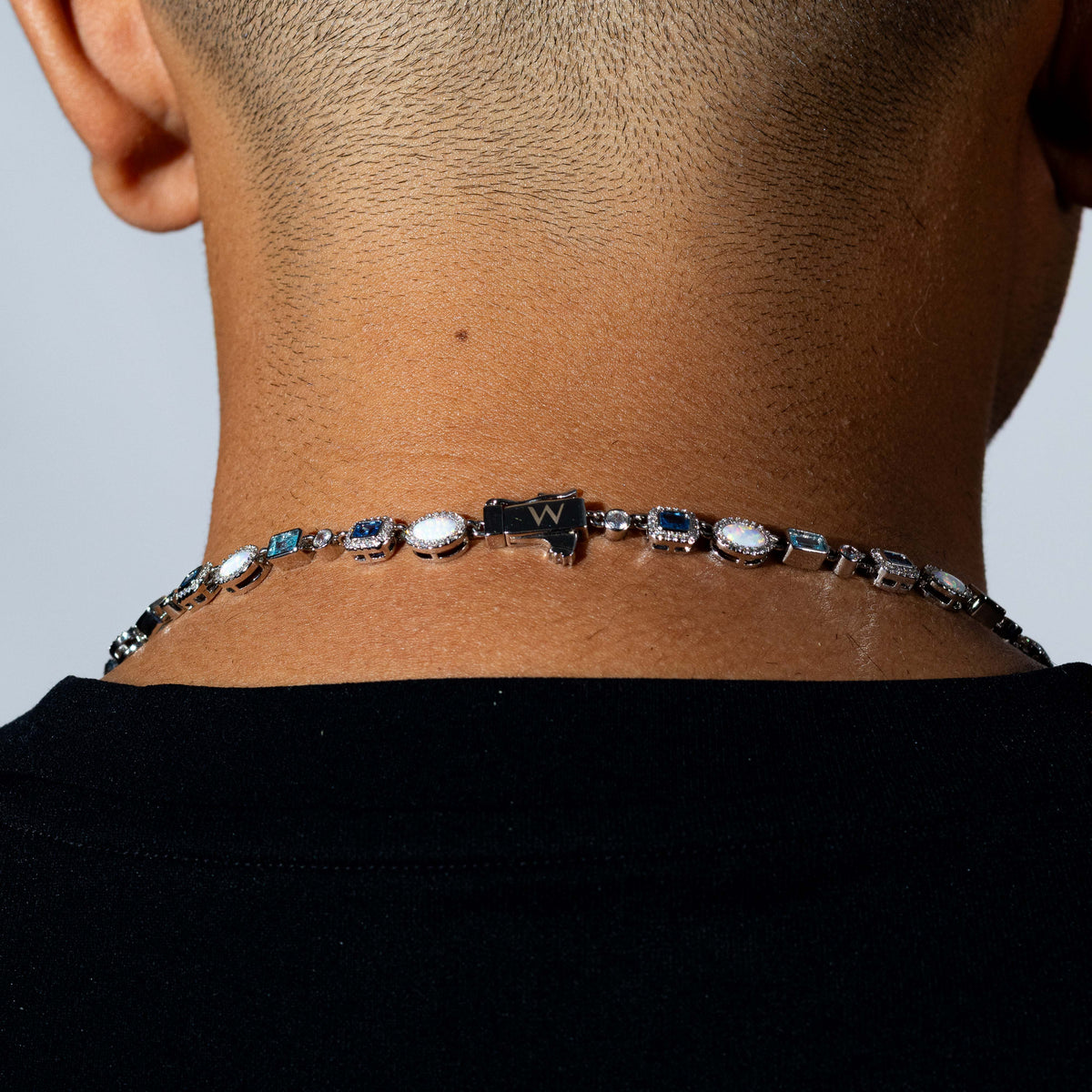Blue and Opal Gemstone Chain