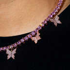Butterfly Tennis Pink Chain