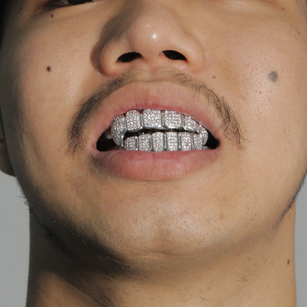 ICED OUT GRILLZ - WHITE GOLD