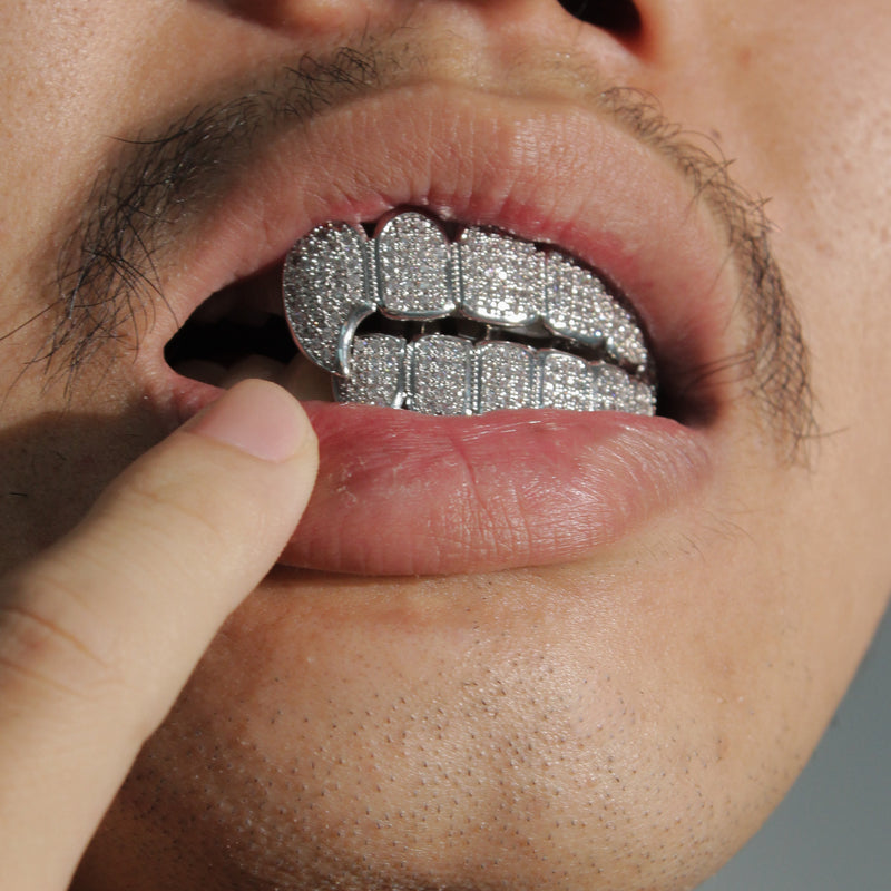 ICED OUT GRILLZ - WHITE GOLD