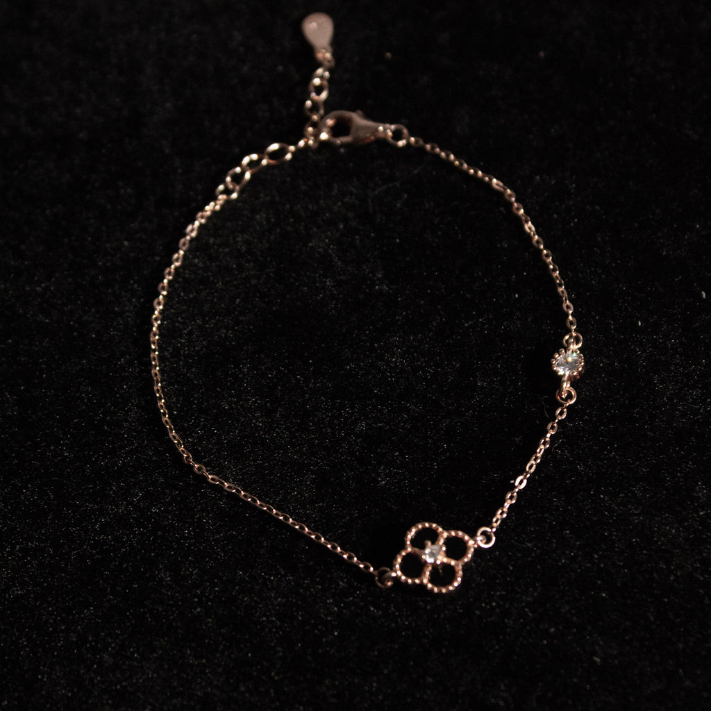 Black Clover Bracelet - Rose Gold
