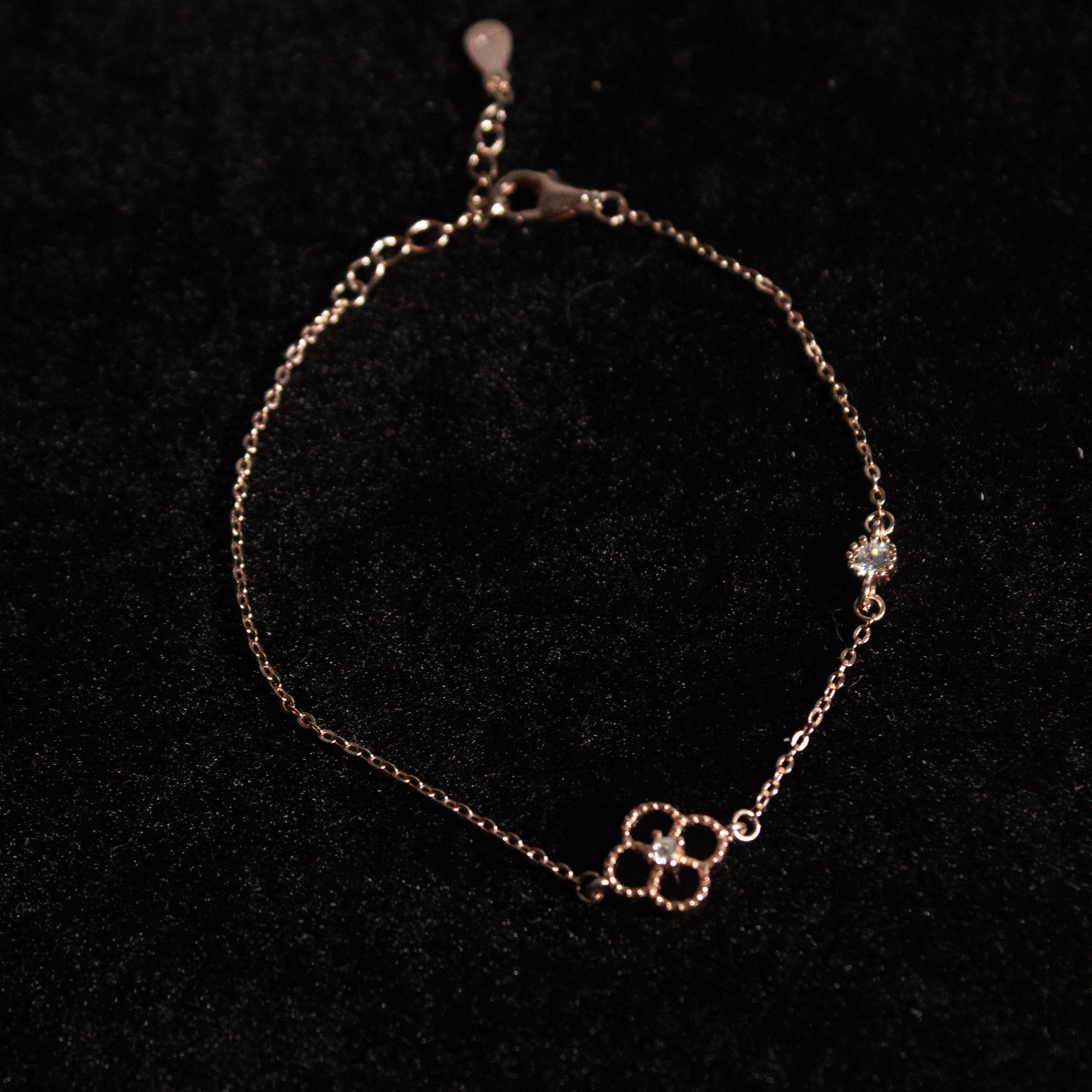 Black Clover Bracelet - Rose Gold