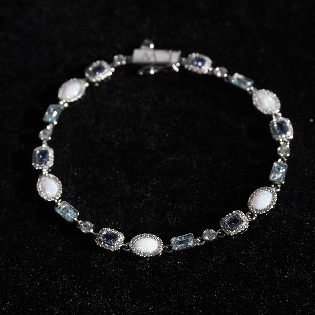 Blue and Opal Gemstone Bracelet