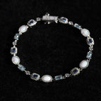 Blue and Opal Gemstone Bracelet