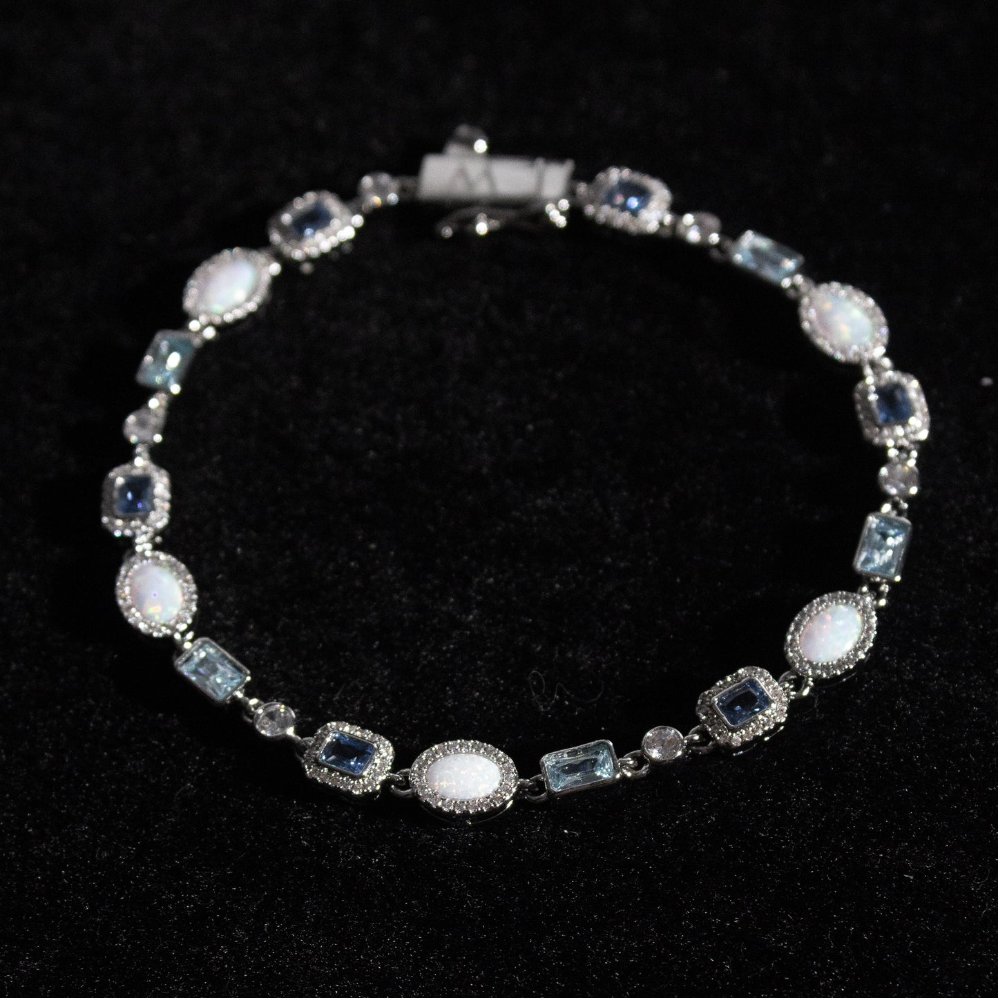 BLUE AND OPAL GEMSTONE BRACELET