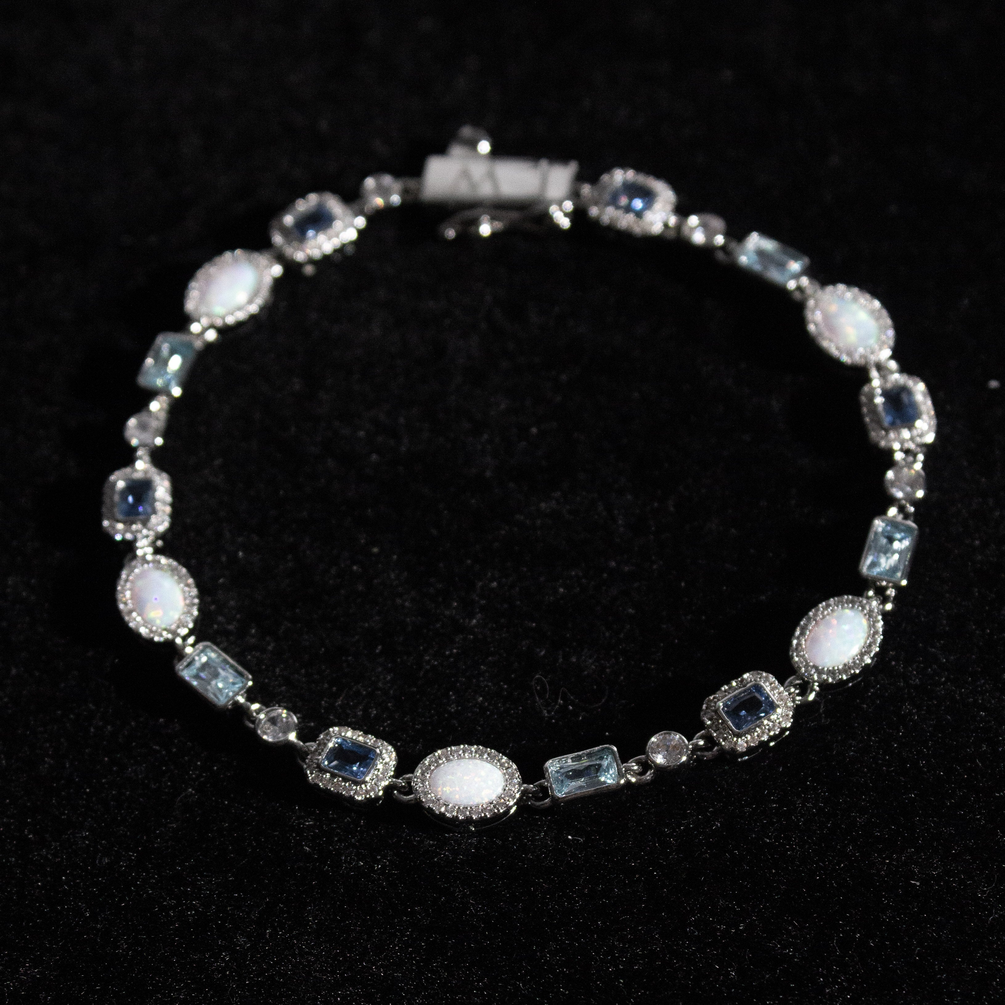Blue and Opal Gemstone Bracelet