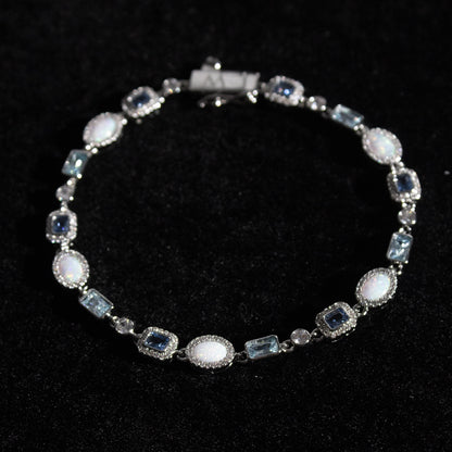 BLUE AND OPAL GEMSTONE BRACELET