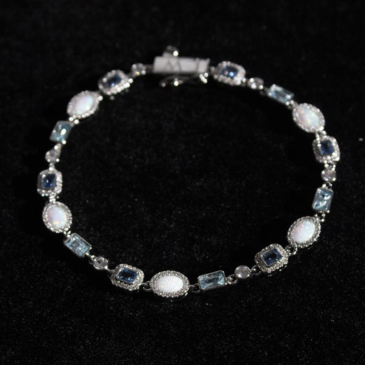 BLUE AND OPAL GEMSTONE BRACELET