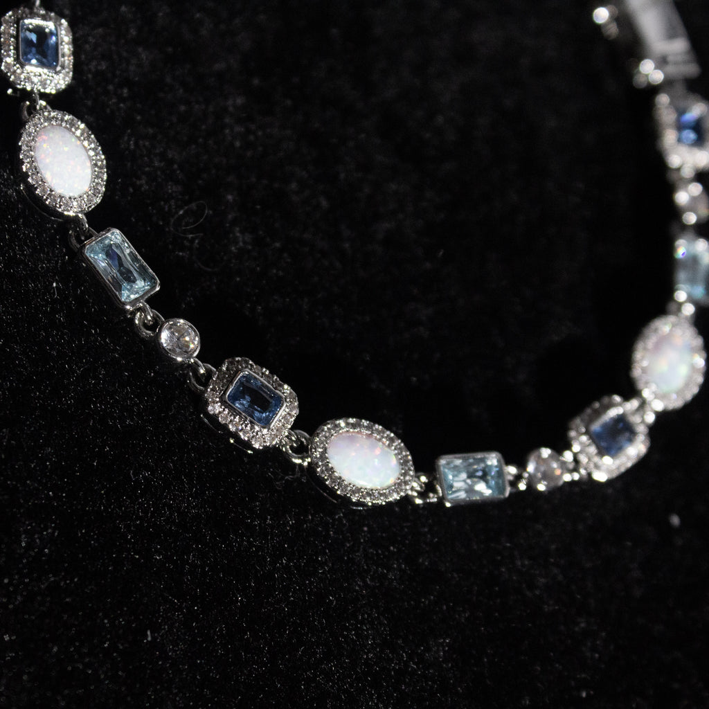 Blue and Opal Gemstone Bracelet