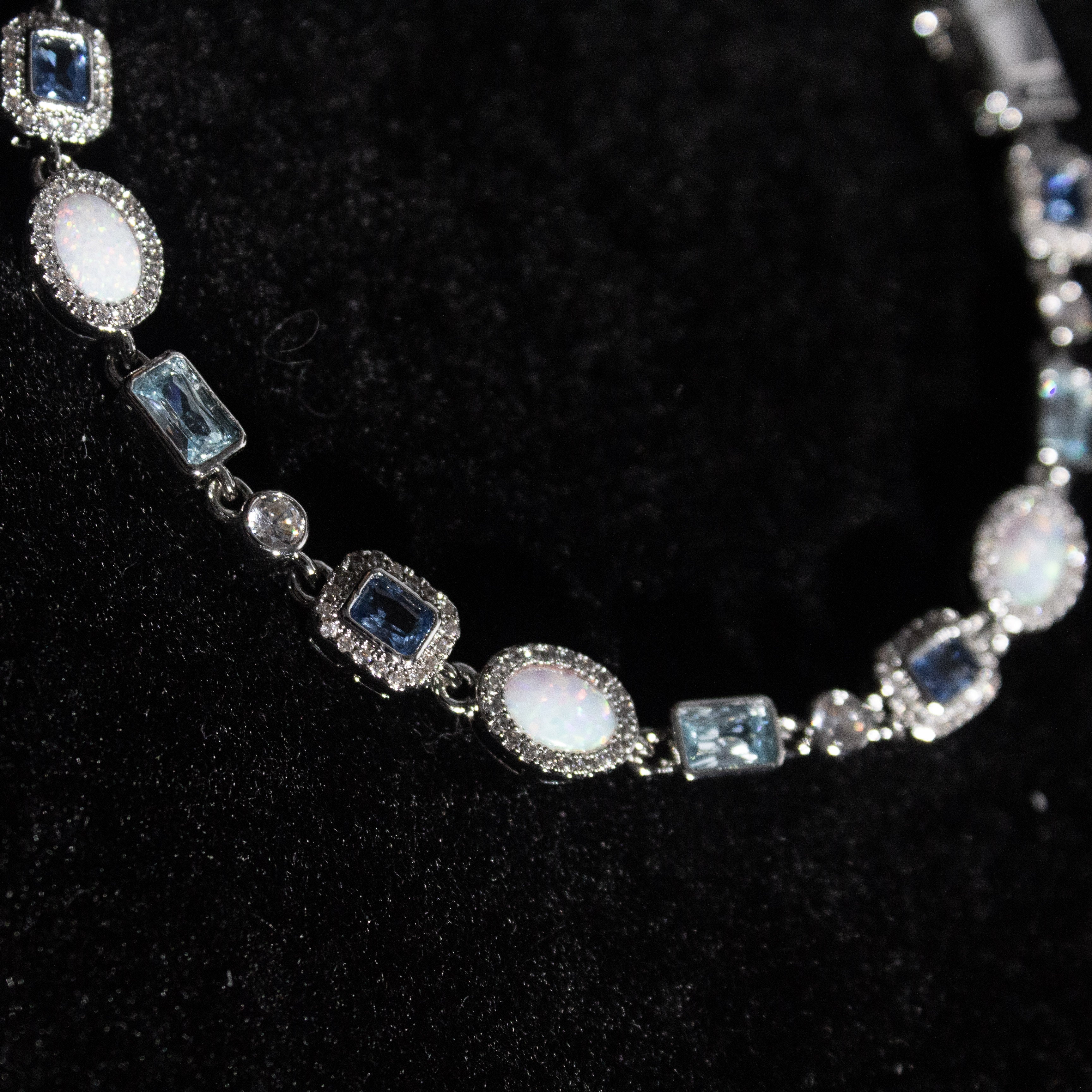 Blue and Opal Gemstone Bracelet