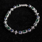 Blue and Green Starlight Gemstone Bracelet