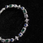 Blue and Green Starlight Gemstone Bracelet