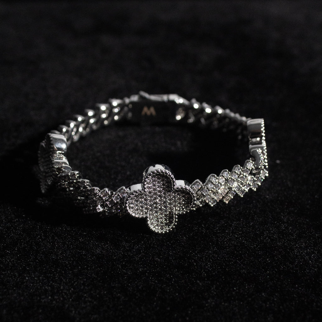Clover Iced Out Bracelet